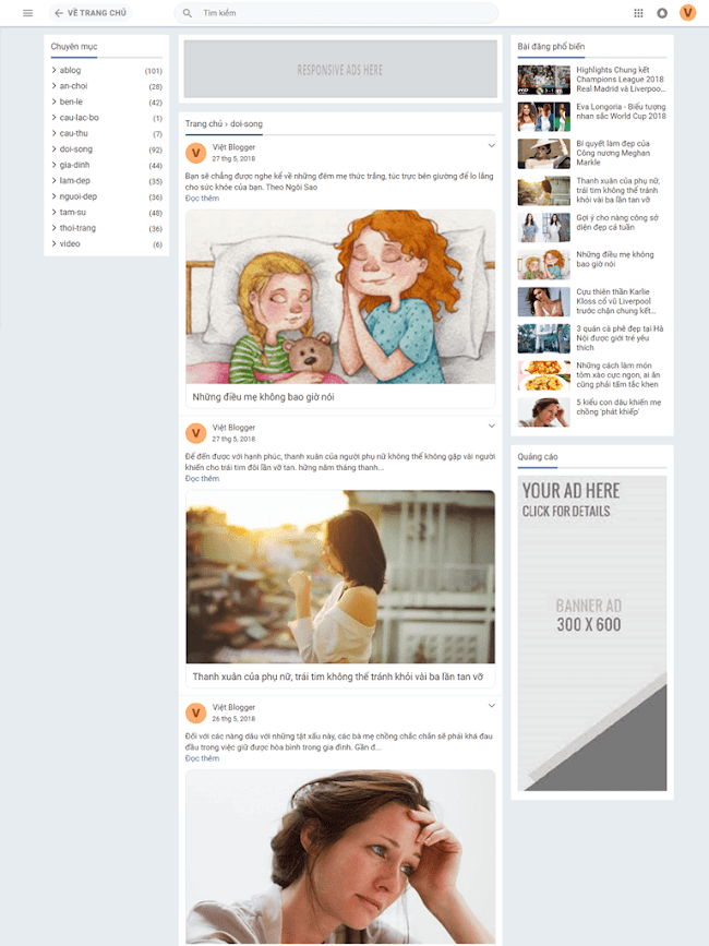 Template Blogspot cá nhân đẹp tinh tế 04
